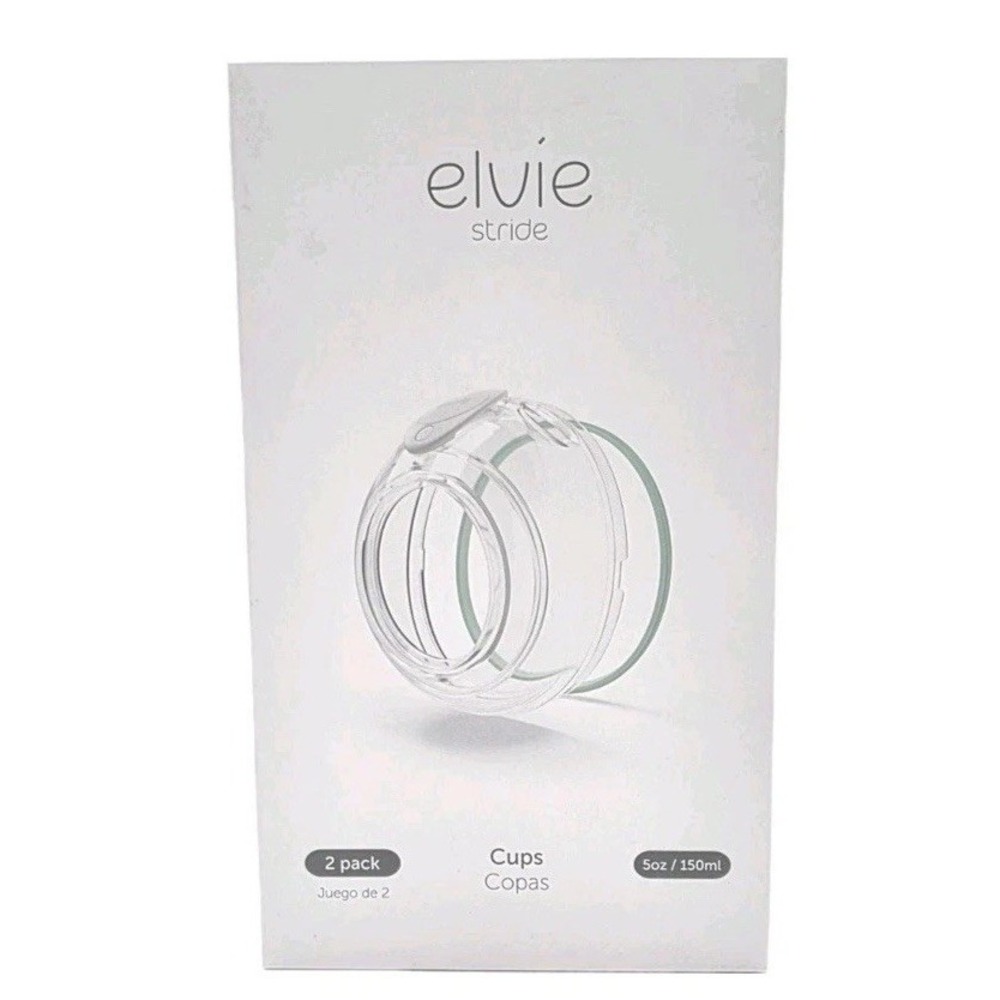 Elvie Stride Secure Breast Milk Collection Cups 2‎ Pack 5oz Breast Feeding NWT